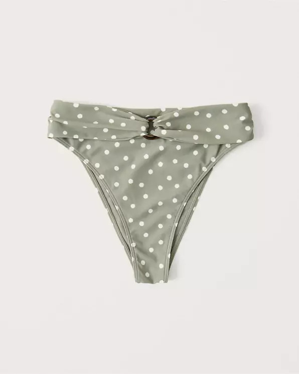 High-Waist O-Ring Cheeky Bikini Bottoms | Abercrombie & Fitch US & UK