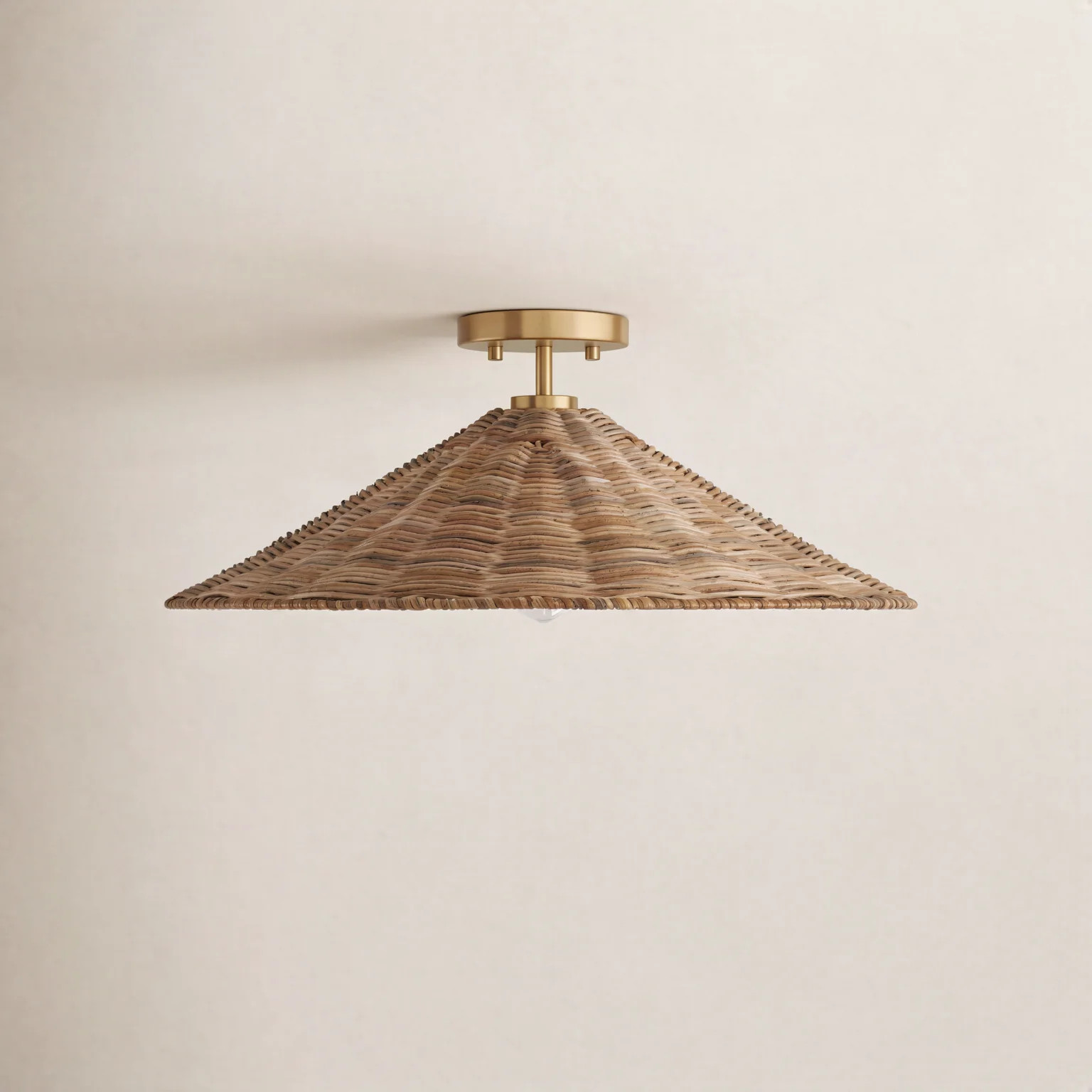 Lilliana Rattan Semi Flush Mount | Joss & Main