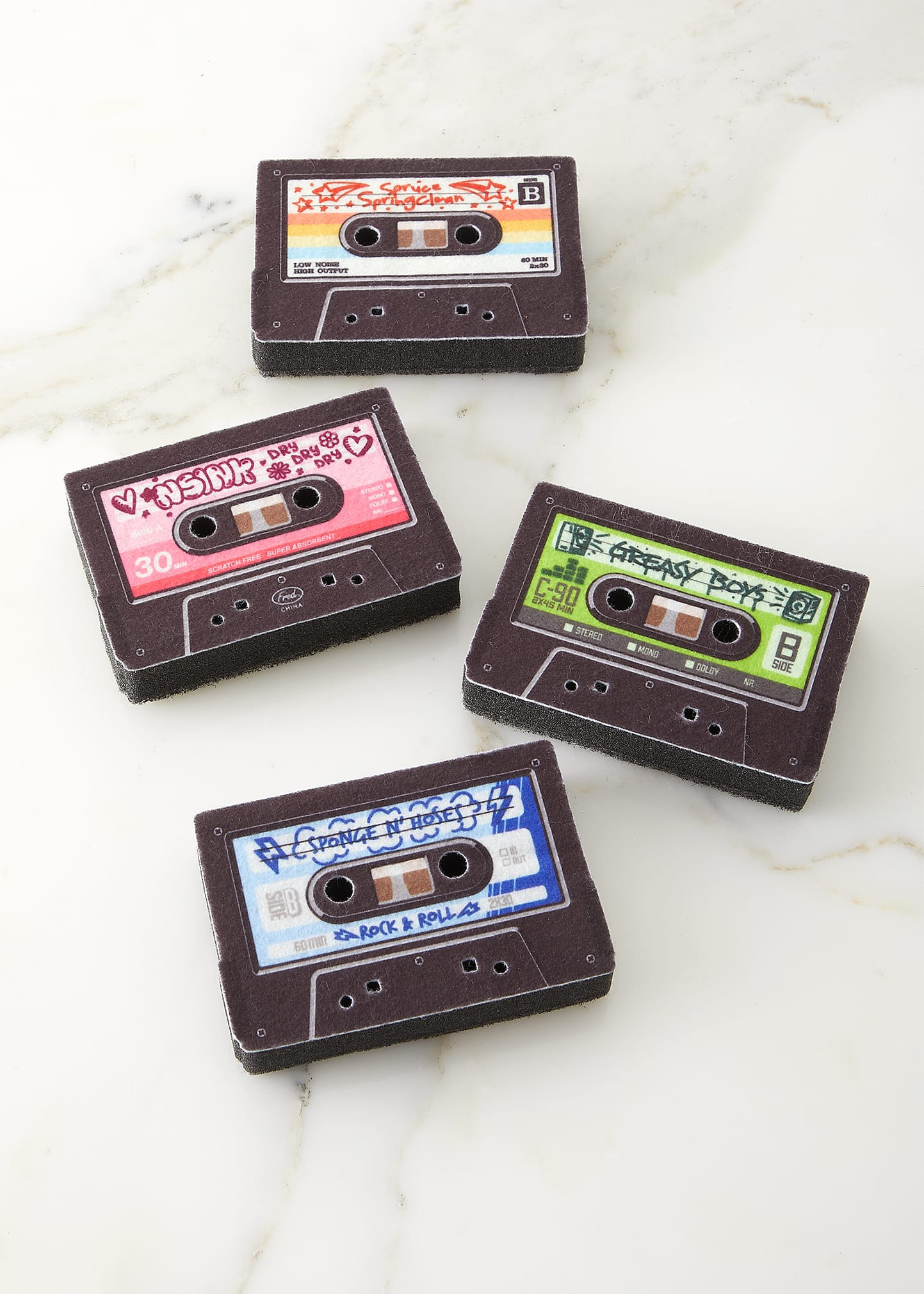 Mix Tapes Sponges, Set of Four in Boombox Packaging | Bergdorf Goodman