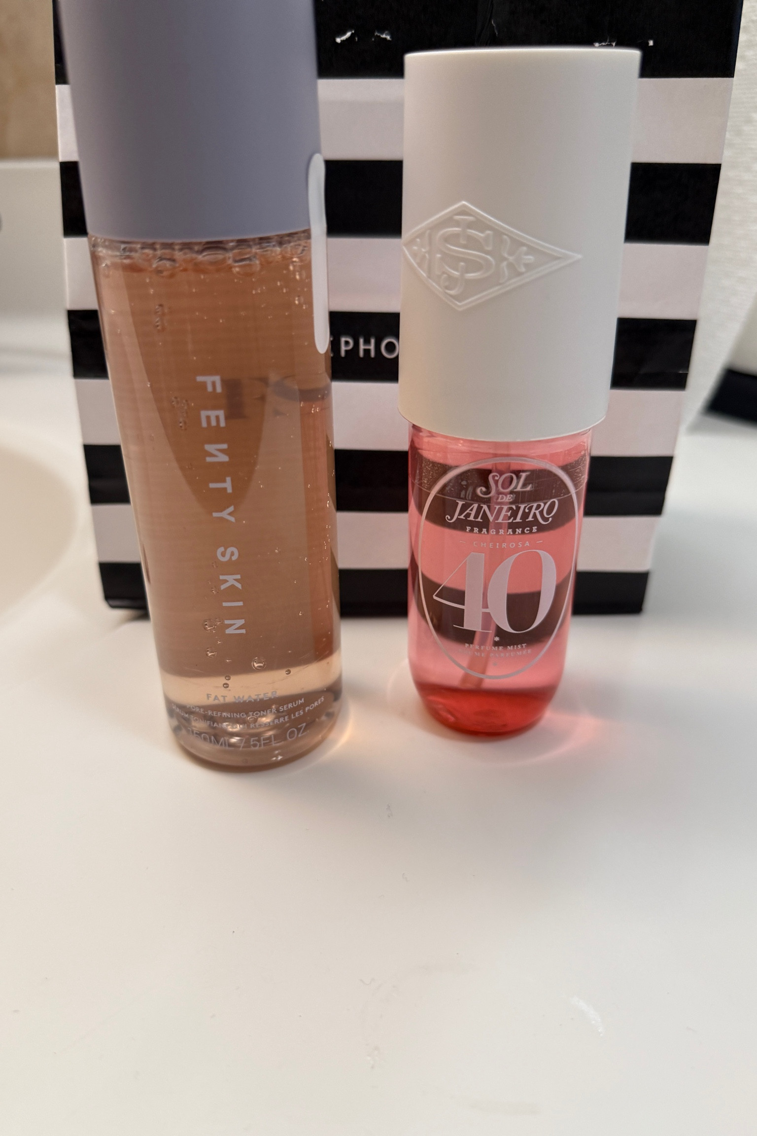 Two of my essentials from Sephora . I love the #fentyfatwater pore free toner! It makes my skin glow and I can layer my foundation on top for a smooth finish or wear it alone for a fresh faced look! And I love to spray my hair and body with the Sol de Janeiro. It’s a great base to layer my more upscale fragrances over 

#LTKBeauty