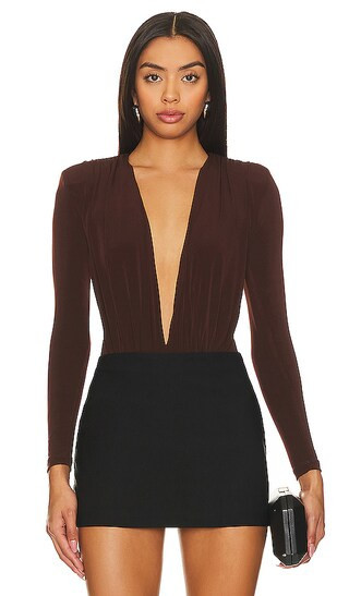Nookie Dasha Bodysuit in Chocolate. - size M (also in S) | Revolve Clothing (Global)