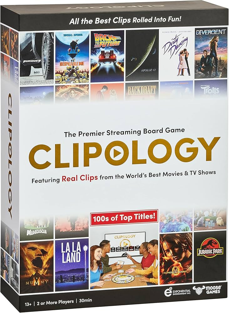 Clipology Game - The Premier Streaming Board Game Featuring Real Clips From The World's Best Movi... | Amazon (US)