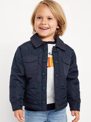 Quilted Button-Front Utility Jacket for Toddler Boys | Old Navy (US)