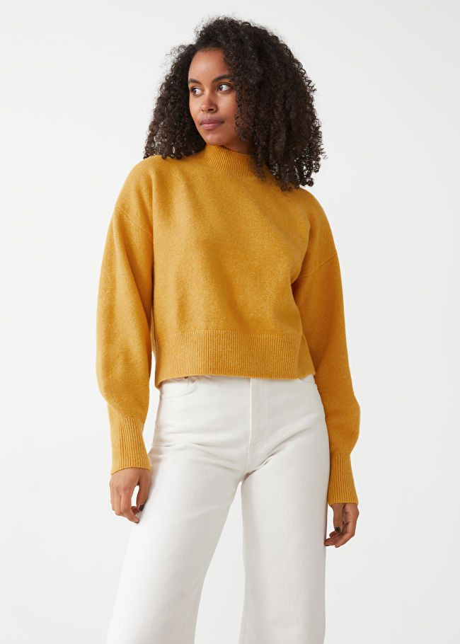 Mock Neck Sweater | Yellow Sweater Sweaters | Winter Outfit Inspo | & Other Stories US