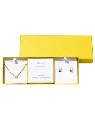 Kendra Scott 2-Piece Cubic Zirconia Cailin Pendant Necklace and Huggie Earrings Gift Set - Macy's | Macy's