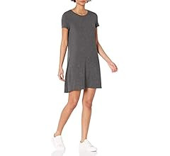 Amazon Essentials Women's Short-Sleeve Scoop Neck Swing Dress | Amazon (US)