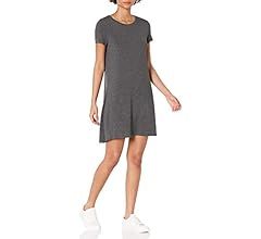 Amazon Essentials Women's Short-Sleeve Scoop Neck Swing Dress | Amazon (US)