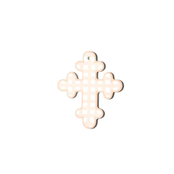Gingham Cross, Pink | Maisonette