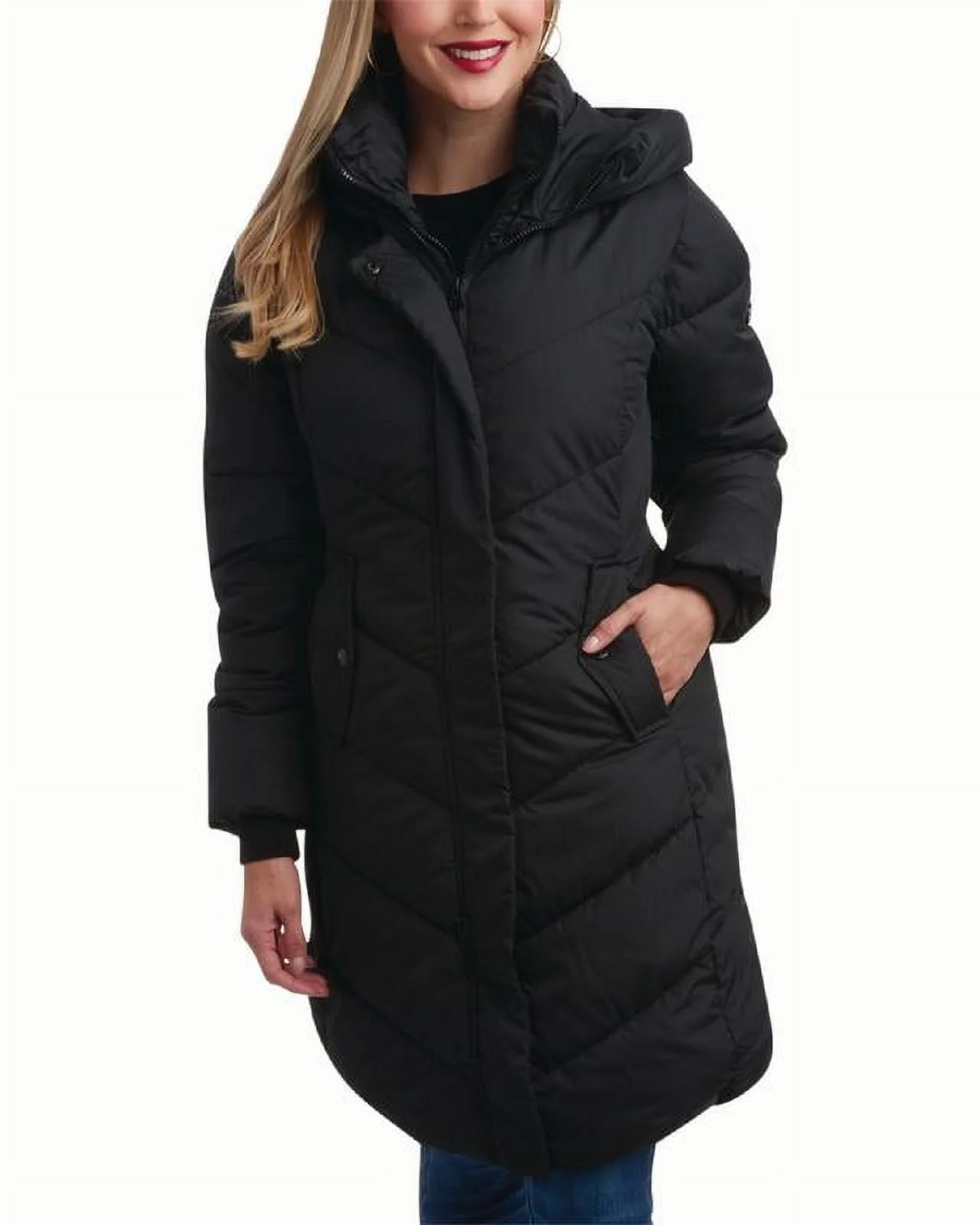 Jessica Simpson Women's Puffer Coat - Classy Long Maxi Puffer Jackets - Cozy Zip Up Hooded (S-XL) | Walmart (US)