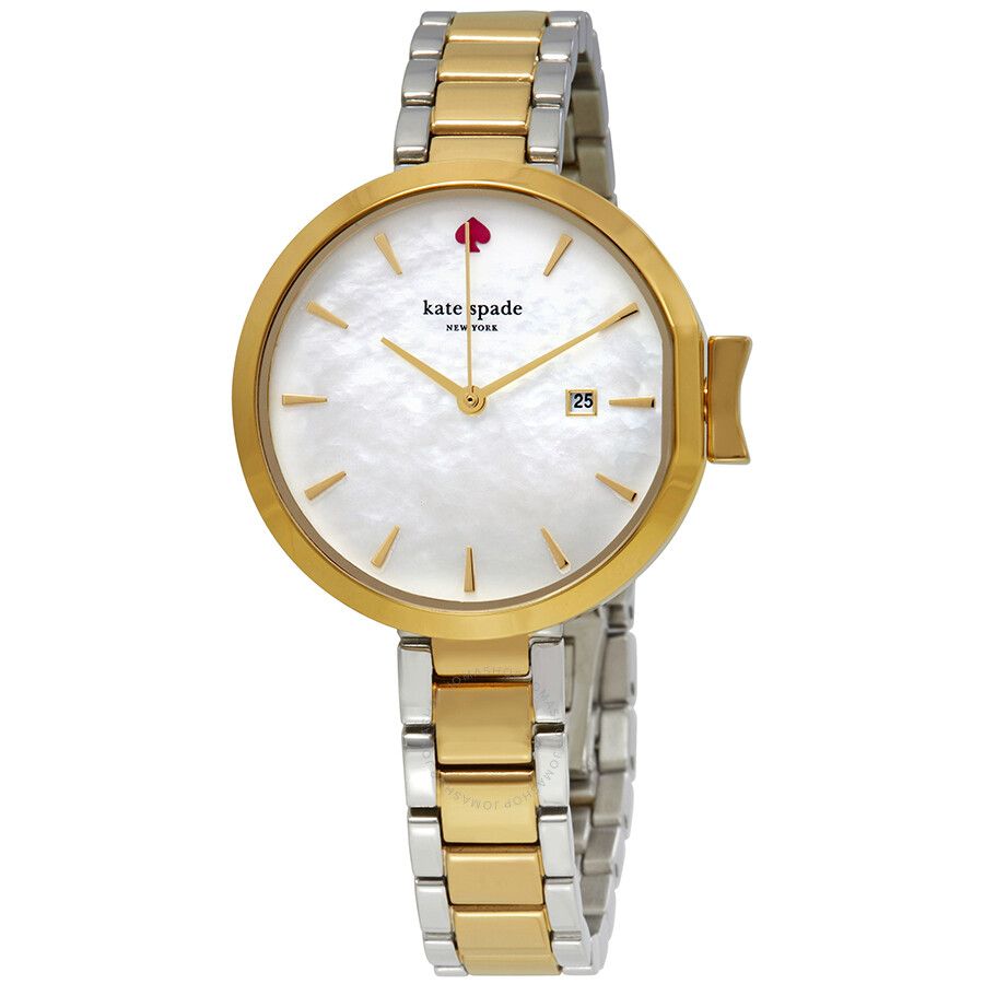 Kate Spade Park Row Mother of Pearl Dial Ladies Two Tone Watch KSW1338 | Jomashop.com & JomaDeals.com