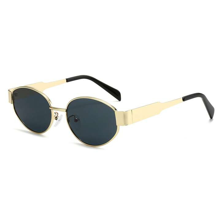 A Pair Of Stylish Vintage Oval Sunglasses For Women Men Small Metal Frame Sunglasses For Women La... | SHEIN