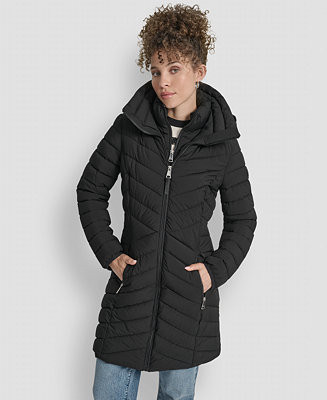 Women's Bibbed Packable Puffer Coat | Macy's