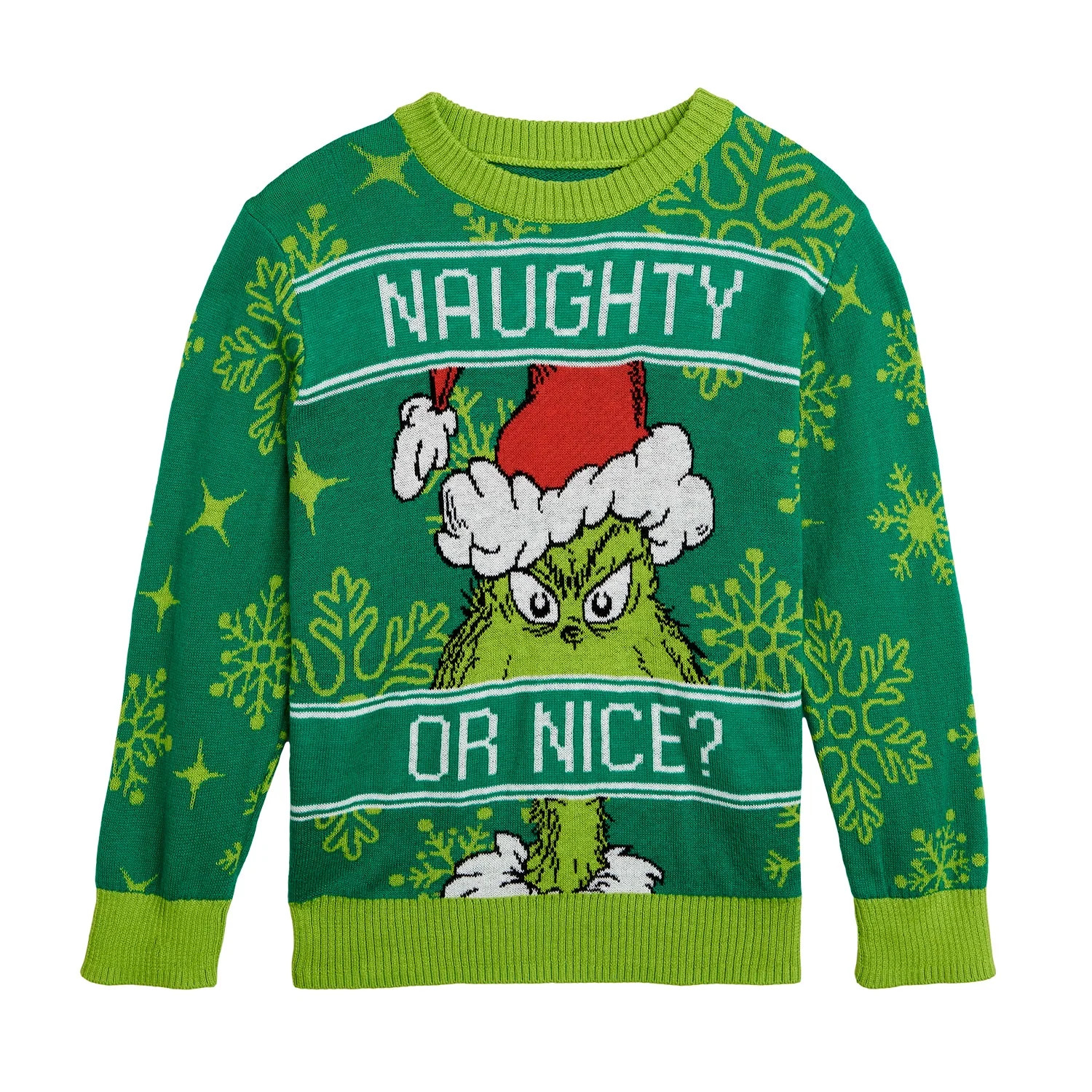Dr. Seuss - The Grinch - Naughty or Nice - Boys Infant and Toddler Funny Ugly Christmas Sweater | Walmart (US)