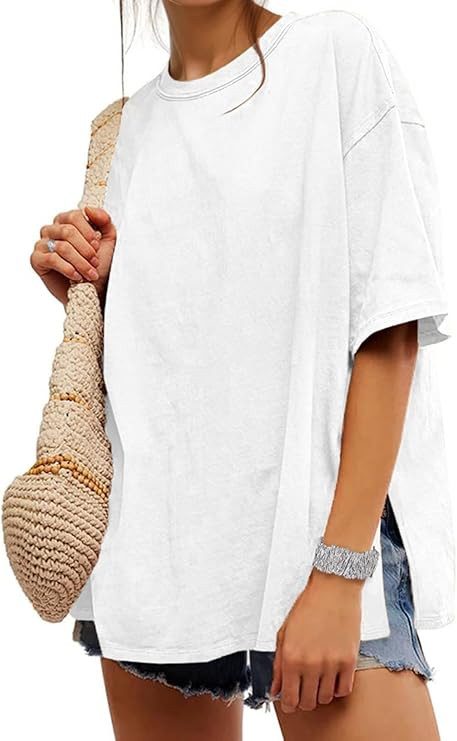 UNCLECAT Womens Oversized T Shirts Summer Trendy Short Sleeve Loose Fit Tee | Amazon (US)