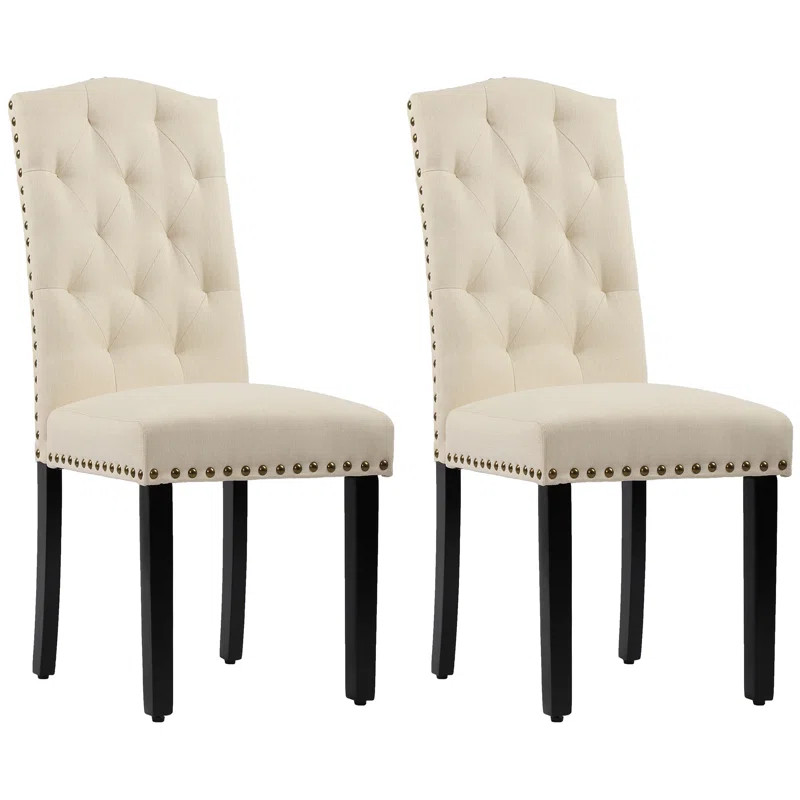 Crabill Tufted Linen Upholstered Parsons Chair | Wayfair North America