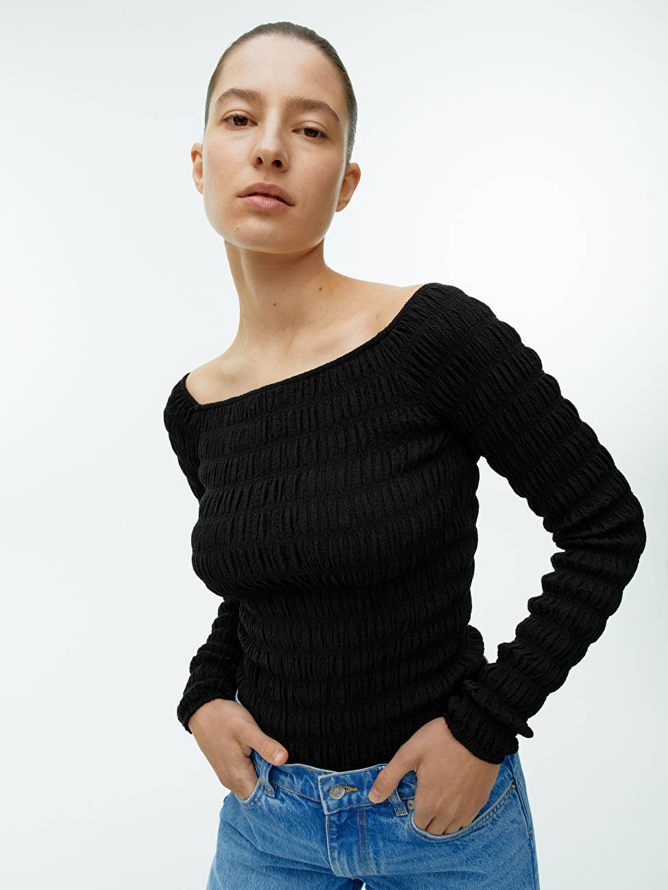 Long Sleeve Smock Top | ARKET (US&UK)