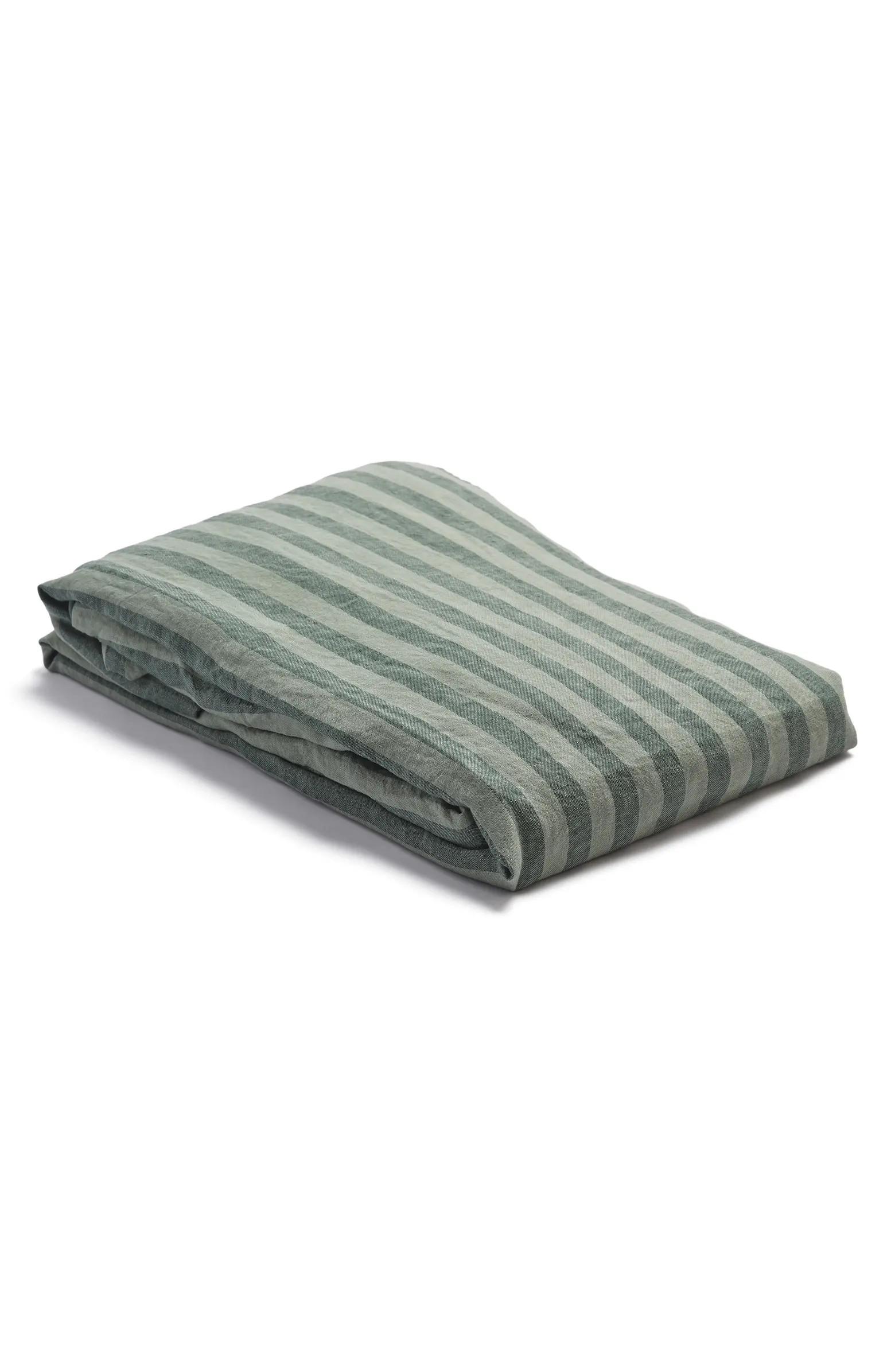 PIGLET IN BED Pembroke Stripe Linen Fitted Sheet | Nordstrom | Nordstrom