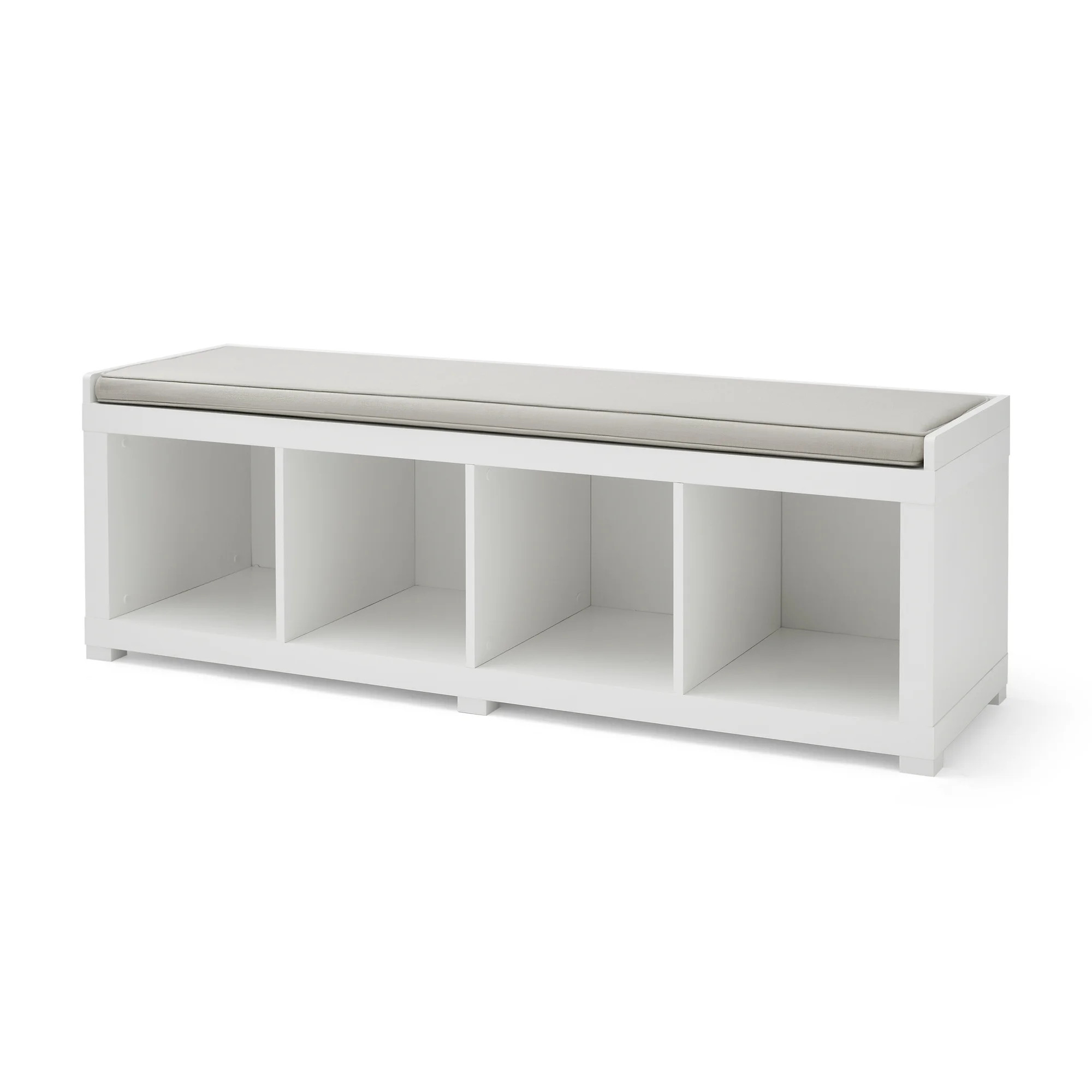 Better Homes & Gardens 4-Cube Storage Bench, White | Walmart (US)