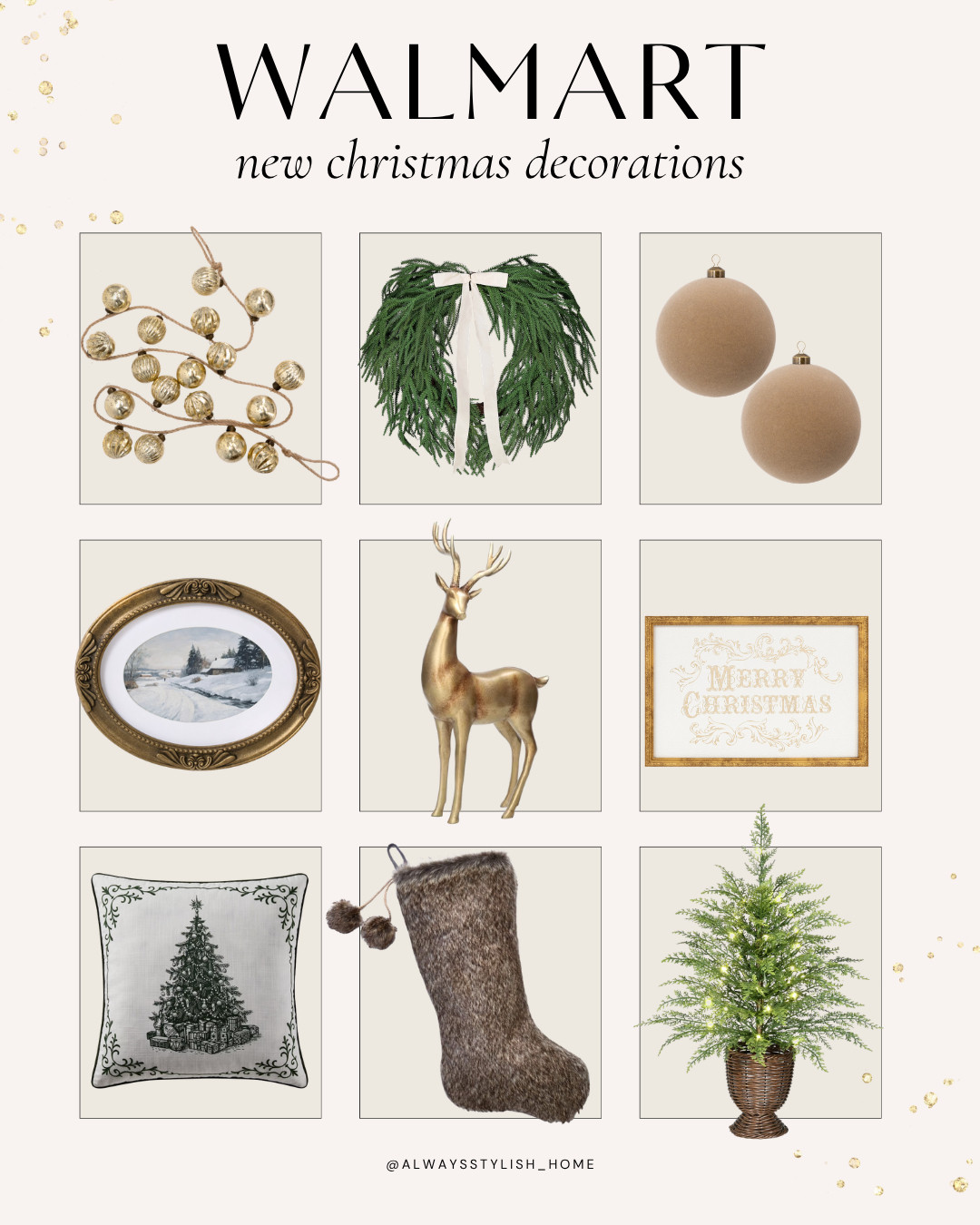 🎄 NEW Walmart Christmas decor finds are here, and there are so many cute pieces for the holidays! ✨ From neutral Christmas decor and cozy holiday accents to ornaments, tabletop decor, greenery, stockings, and festive home finds, Walmart has so many affordable ways to decorate for Christmas.

These Walmart holiday finds are perfect for creating a cozy, elevated Christmas home on a budget — think warm neutrals, classic holiday details, designer-inspired decor, and festive pieces that look way more expensive than they are. 🤎🎅🏼

Shop these new Walmart Christmas decor finds before the best pieces sell out!

#WalmartChristmas #WalmartFinds #WalmartHome #ChristmasDecor #ChristmasDecor2026 #WalmartChristmasDecor #HolidayDecor #NeutralChristmasDecor #AffordableChristmasDecor #ChristmasHomeDecor #HolidayHome #WalmartHolidayFinds 

 #LTKSeasonal #LTKHome