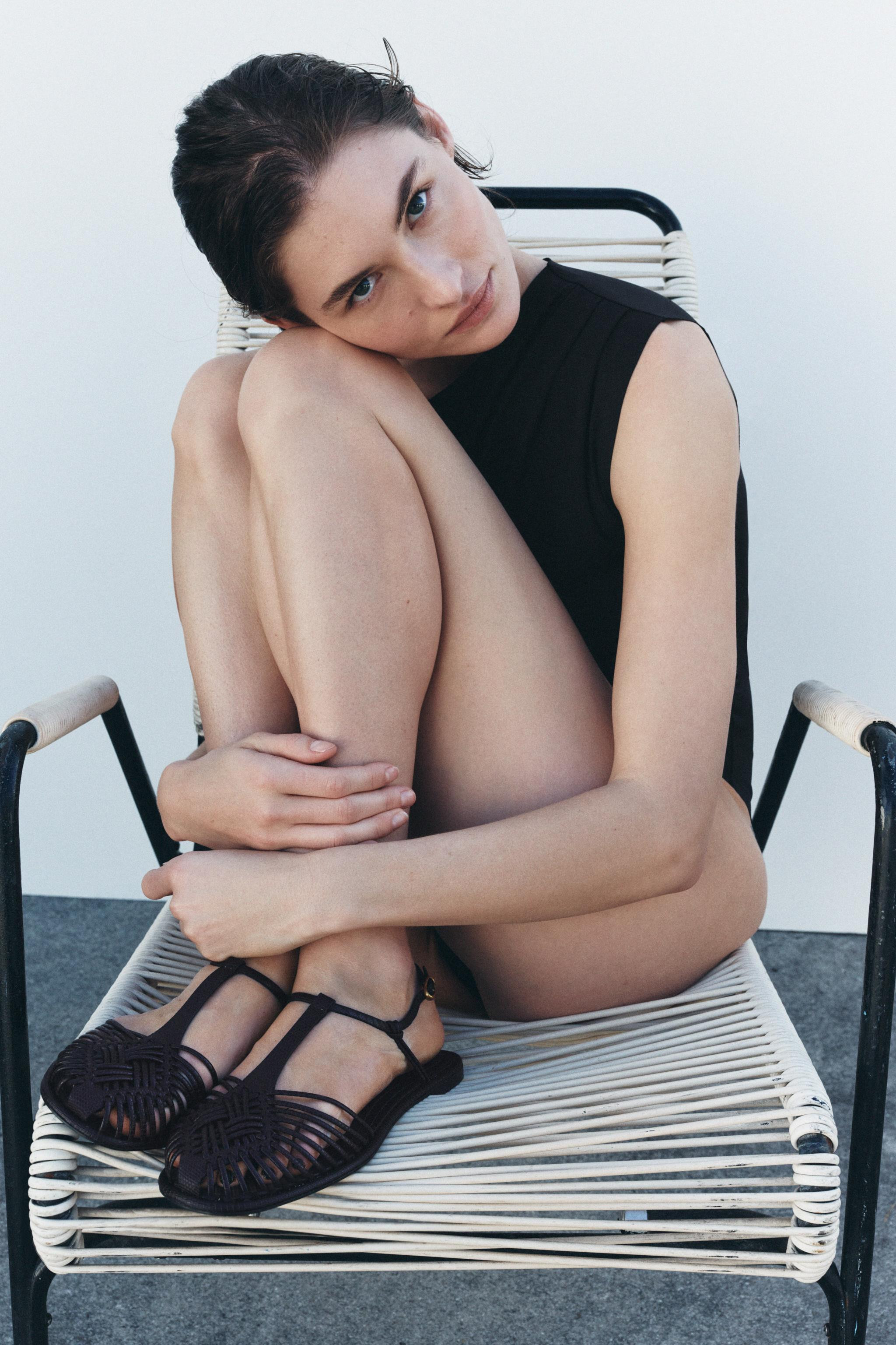 WOVEN CAGE SANDALS | Zara UK