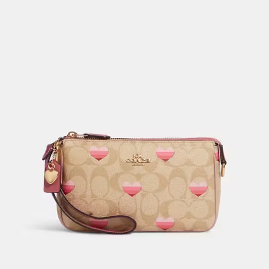 Nolita 19 In Signature Canvas With Stripe Heart Print | Coach Outlet US