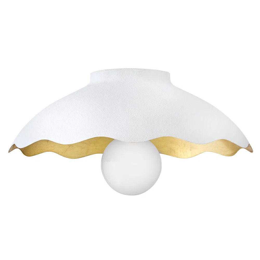 Darla Medium Single Light Exposed Bulb Floral Flush Mount Ceiling Light | Wayfair North America