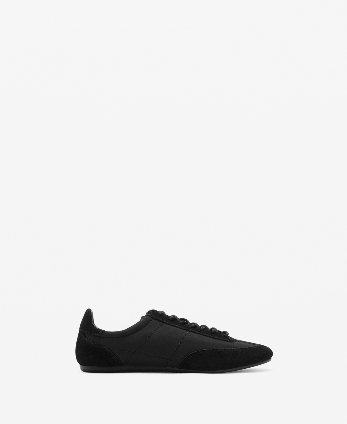 Mango Women's Combined Suede Leather Sneakers - Black | Macy's
