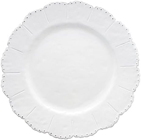 Arte Italica Bella Bianca Beaded Dinner Plate, White | Amazon (US)