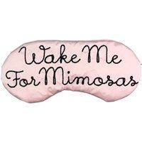 Wake Me For Mimosas Satin Sleep Eye Mask in Blush and Black | Etsy (US)