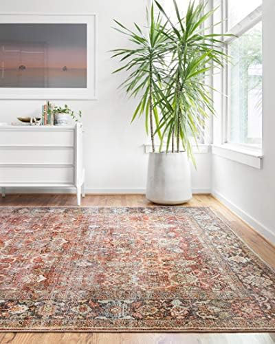 Loloi II Layla Collection LAY-02 Spice / Marine, Traditional 5'-0" x 7'-6" Area Rug | Amazon (US)