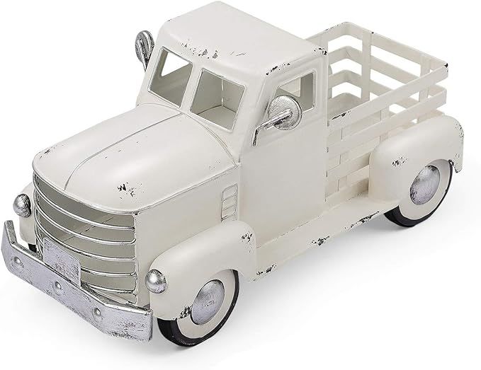 Pylemon White Truck Decor, Vintage Metal Truck Planter, Farmhouse Pick-up Truck Spring Decoration... | Amazon (US)