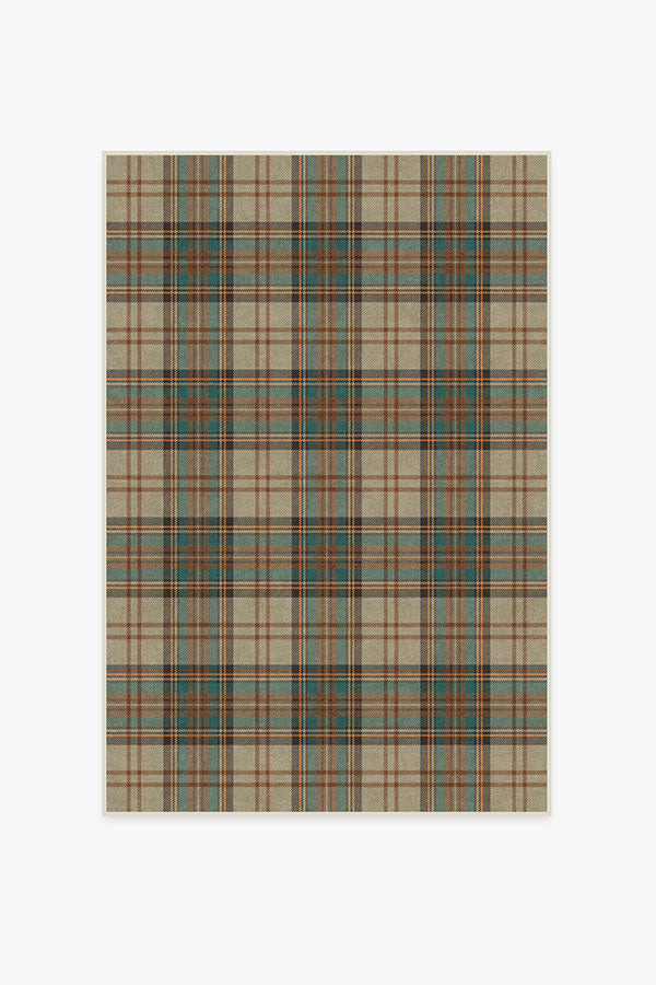 Dress Stewart Tartan Khaki Rug | Ruggable