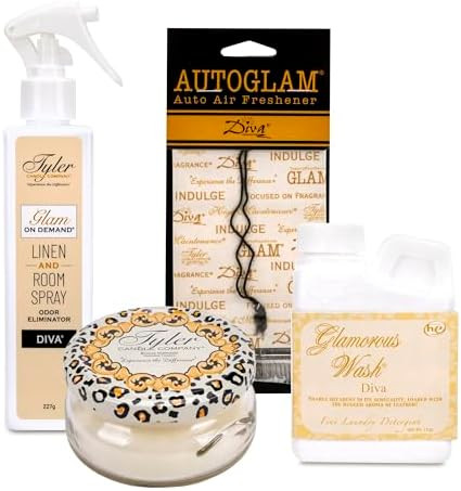 Tyler Candle Company - Diva Glamorous Gift Suite VI - (On Demand Room Spary, Glamorous Wash, Jar ... | Amazon (US)