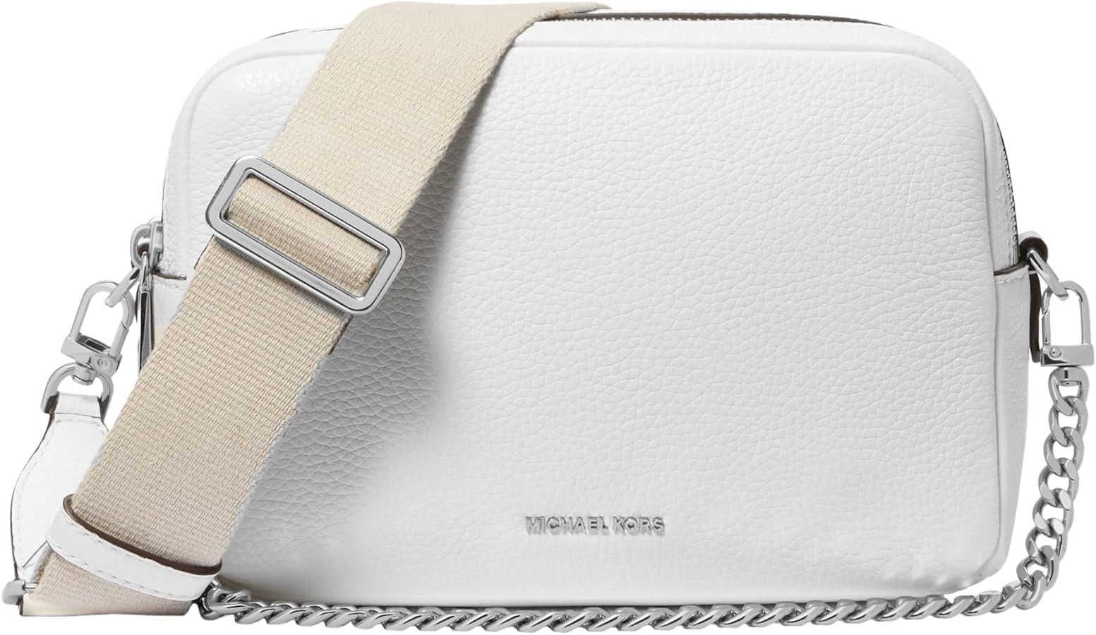 Michael Kors Womens Bryant Medium Double Zip Chain Camera Crossbody Bag | Amazon (US)