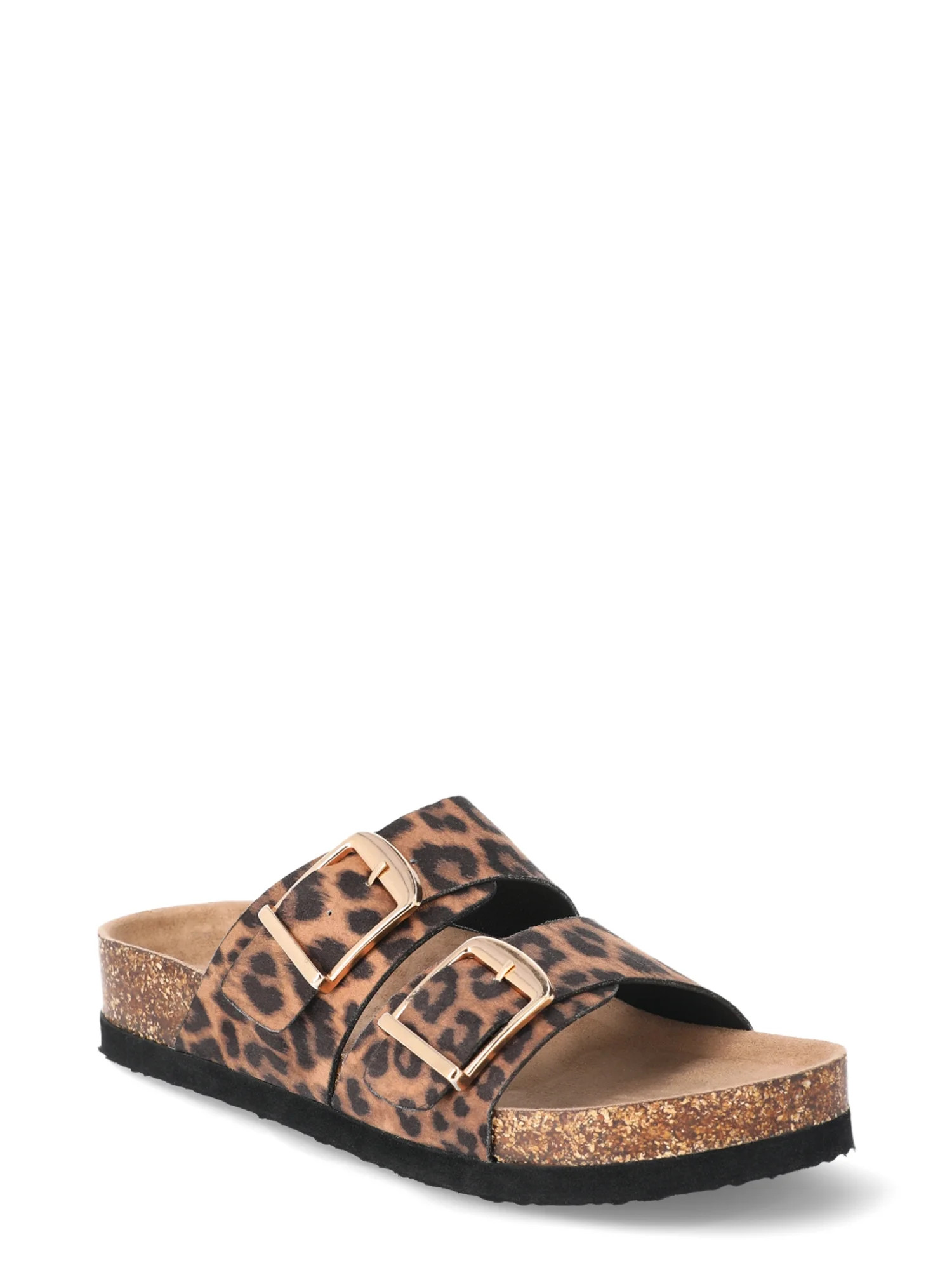 Time and Tru Women's Footbed Slide Sandals, Wide Width Available | Walmart (US)