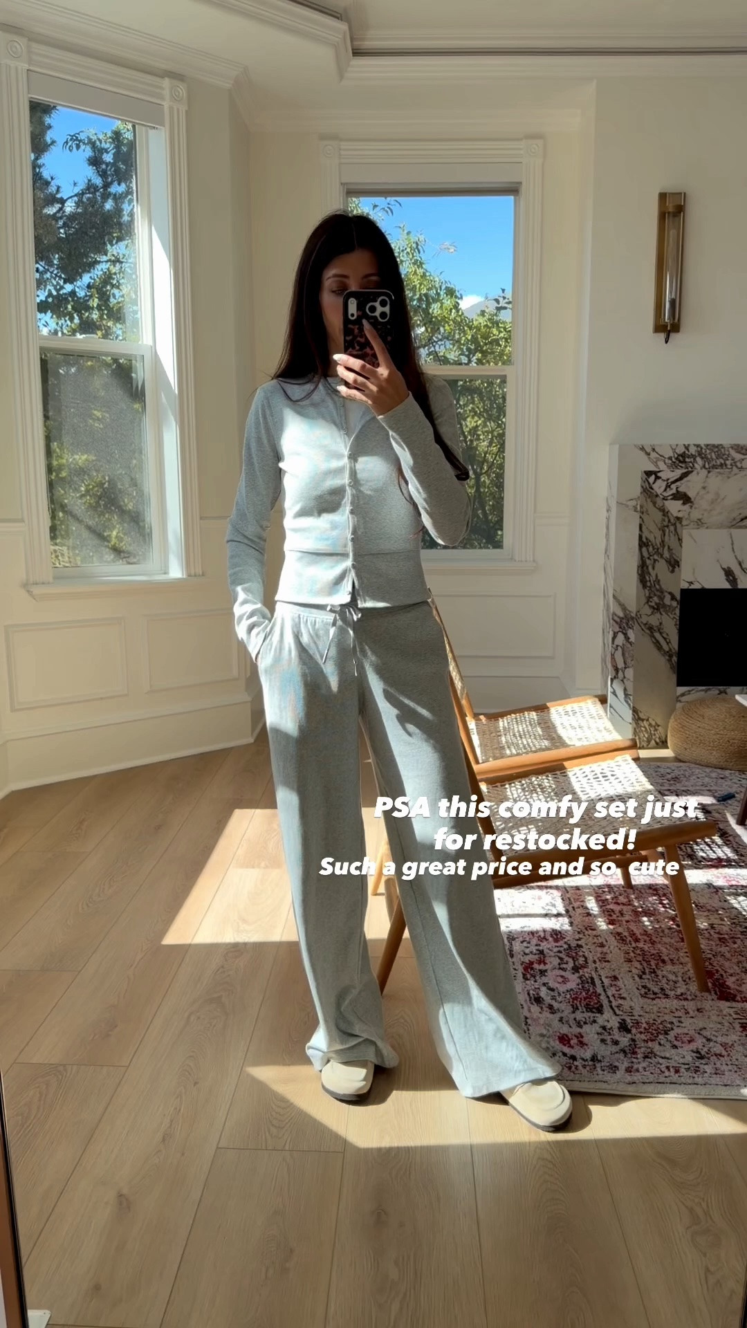 One of my favorite comfy sets right now! I have a size extra small in top and pants they run pretty TTS ￼

#LTKootd #LTKSeasonal #LTKOver40