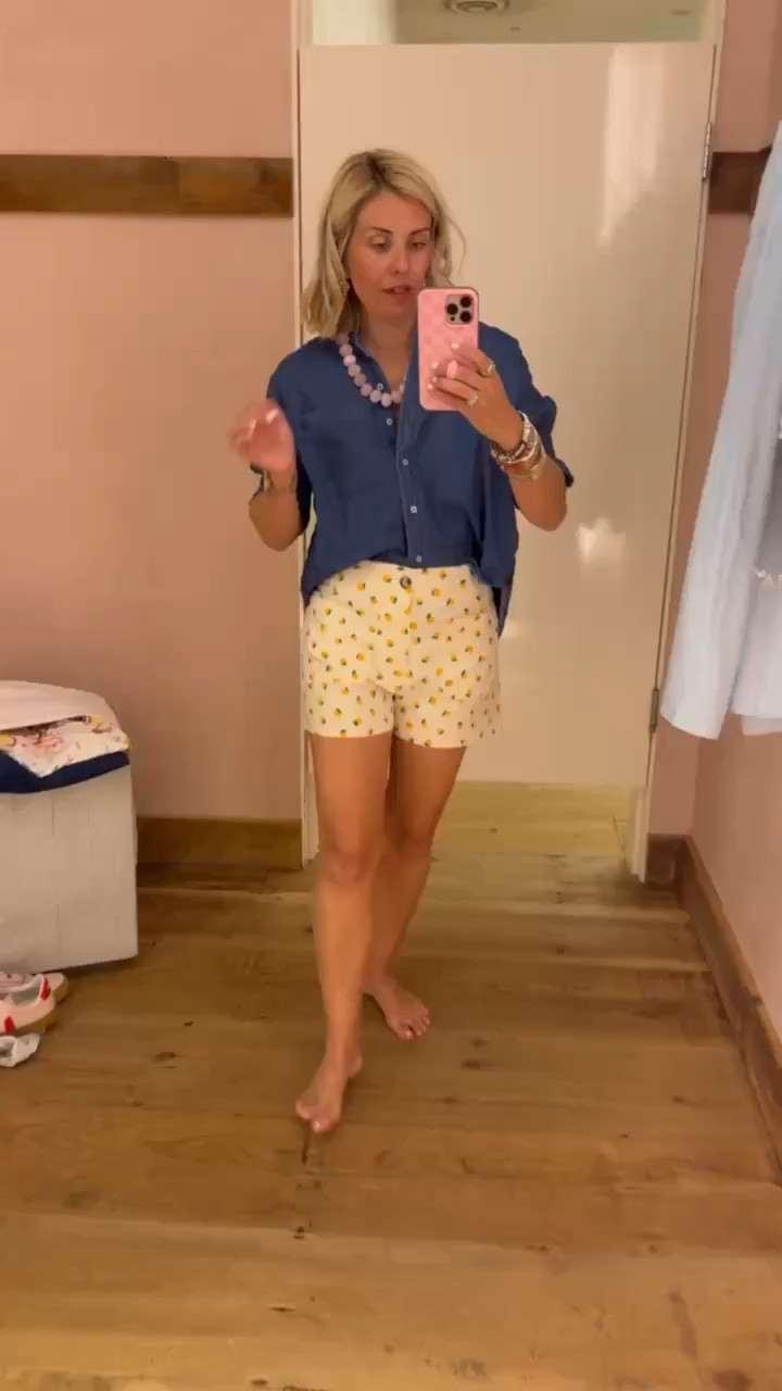 My favorite top & y’all’s too is now in denim! I literally have 4 colors now & the shirt dress….yes it’s that good! The colette shorts, with the cutest lemons, are coming home with me too!
Top - xs 
Shorts - 28 (I size up)

*Use my code CATHERINE20 for 20% off Orders of $100+ at Anthropologie

*Use my code Catherine20 on A+B
*Use my code Mixandmatchmadness at Loopy

#LTKSaleAlert #LTKOver40 #LTKSeasonal