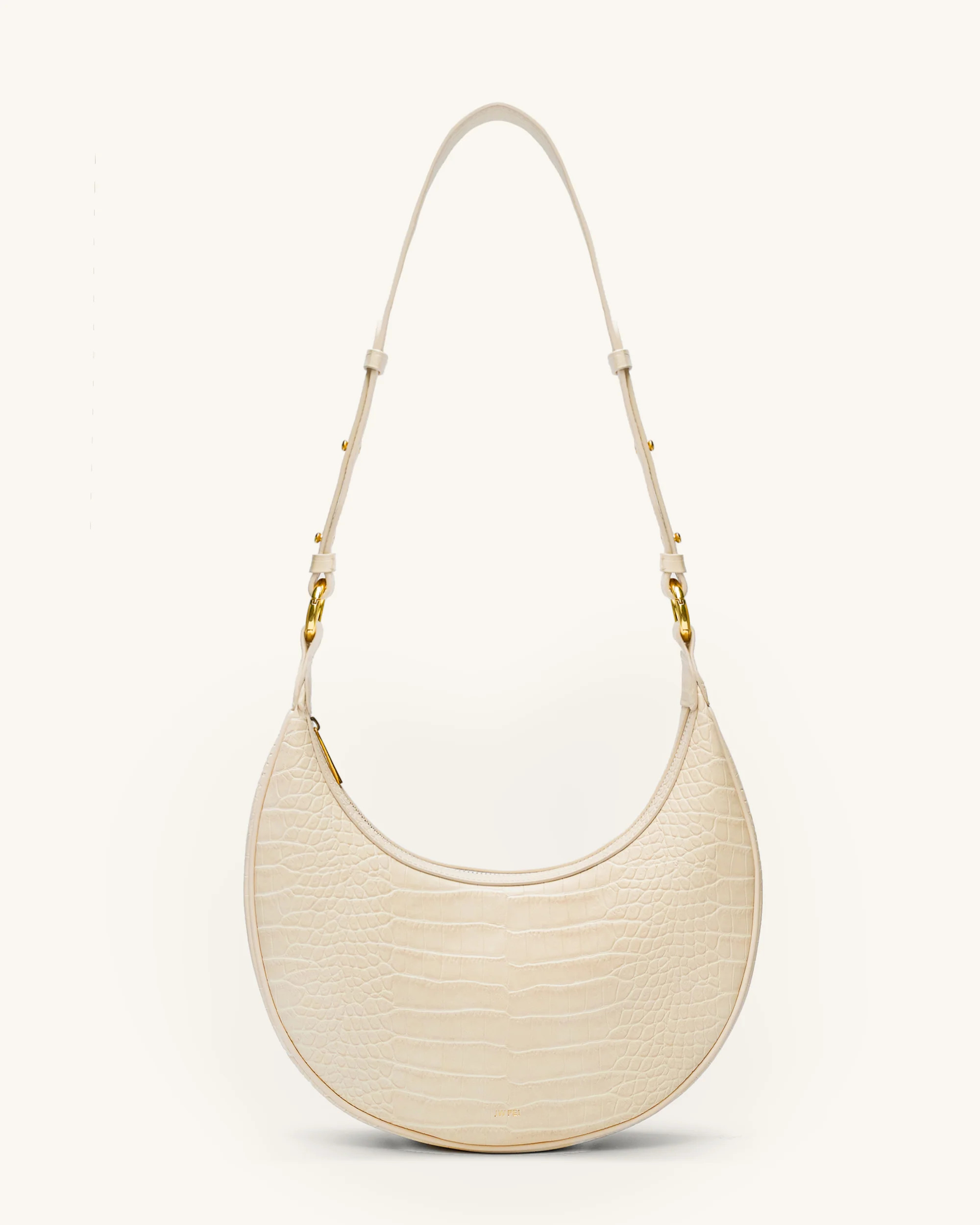 Carly Saddle Bag - Ivory Croc | JW PEI US