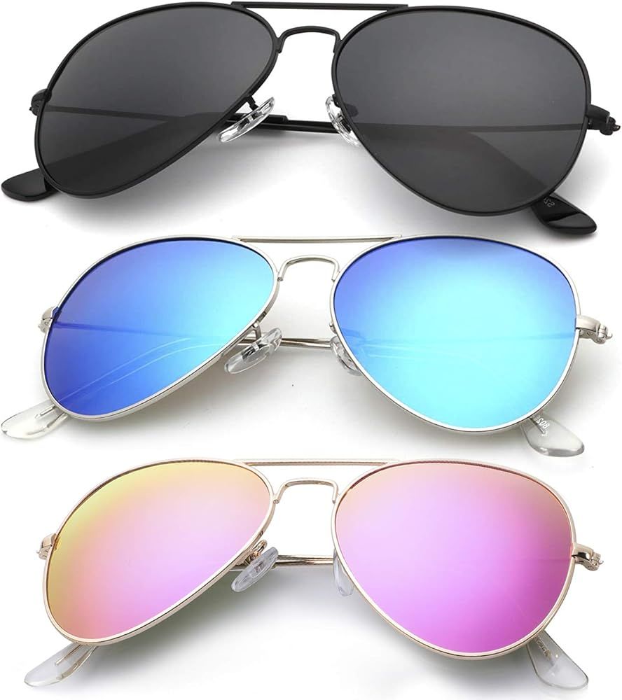 KALIYADI Classic Aviator Sunglasses for Men Women Driving Sun glasses Polarized Lens 100% UV Blockin | Amazon (US)