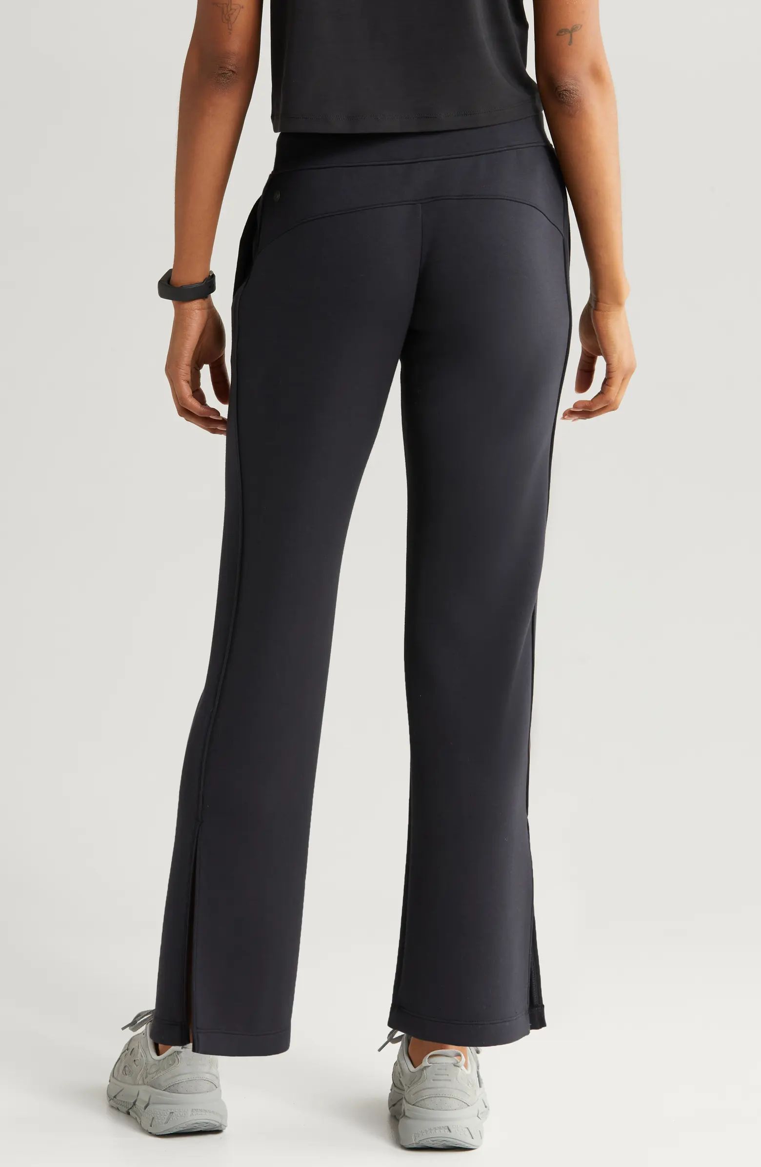 Level Set Straight Leg Slit Hem Track Pants | Nordstrom