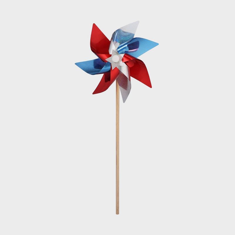 20" Americana Pinwheel Foil Color Block Red/White/Blue - Sun Squad™ | Target