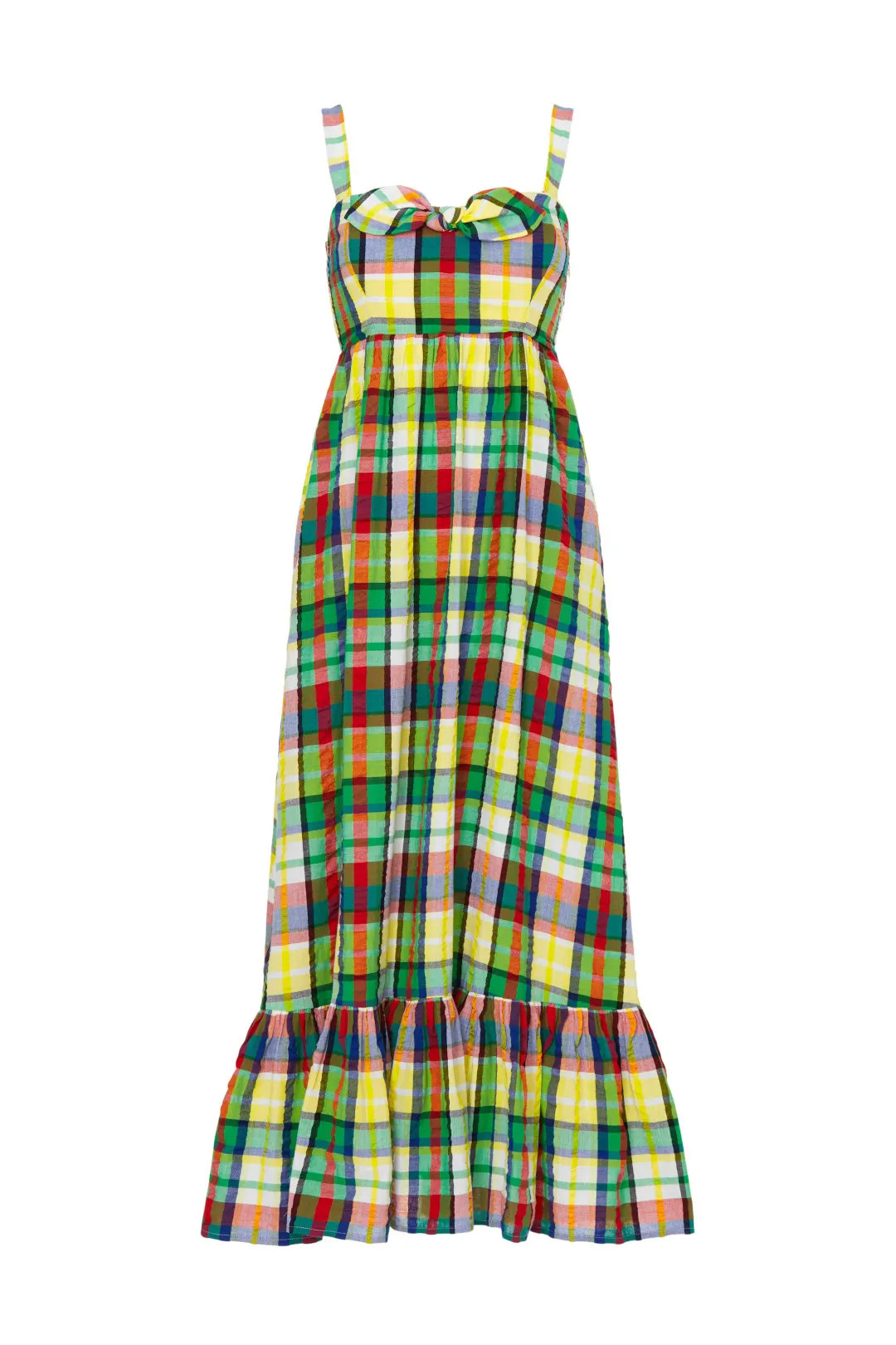 Coastal Plaid Bow Dress | Rent the Runway