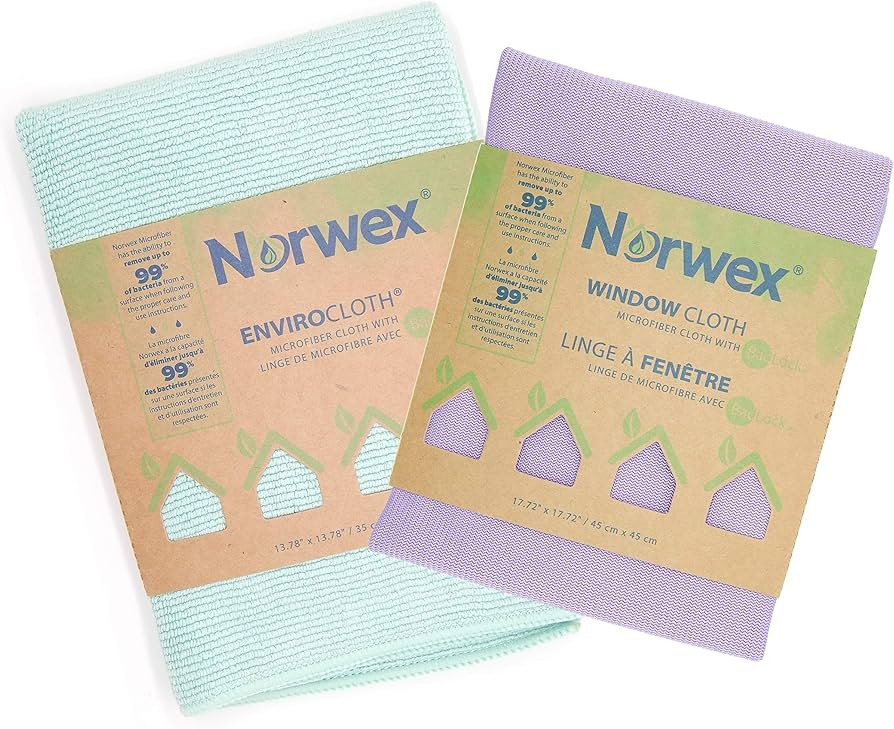 Norwex Basic Package - Microfiber - Glass Window Cleaning Cloth and Household Enviro Dusting Clot... | Amazon (US)