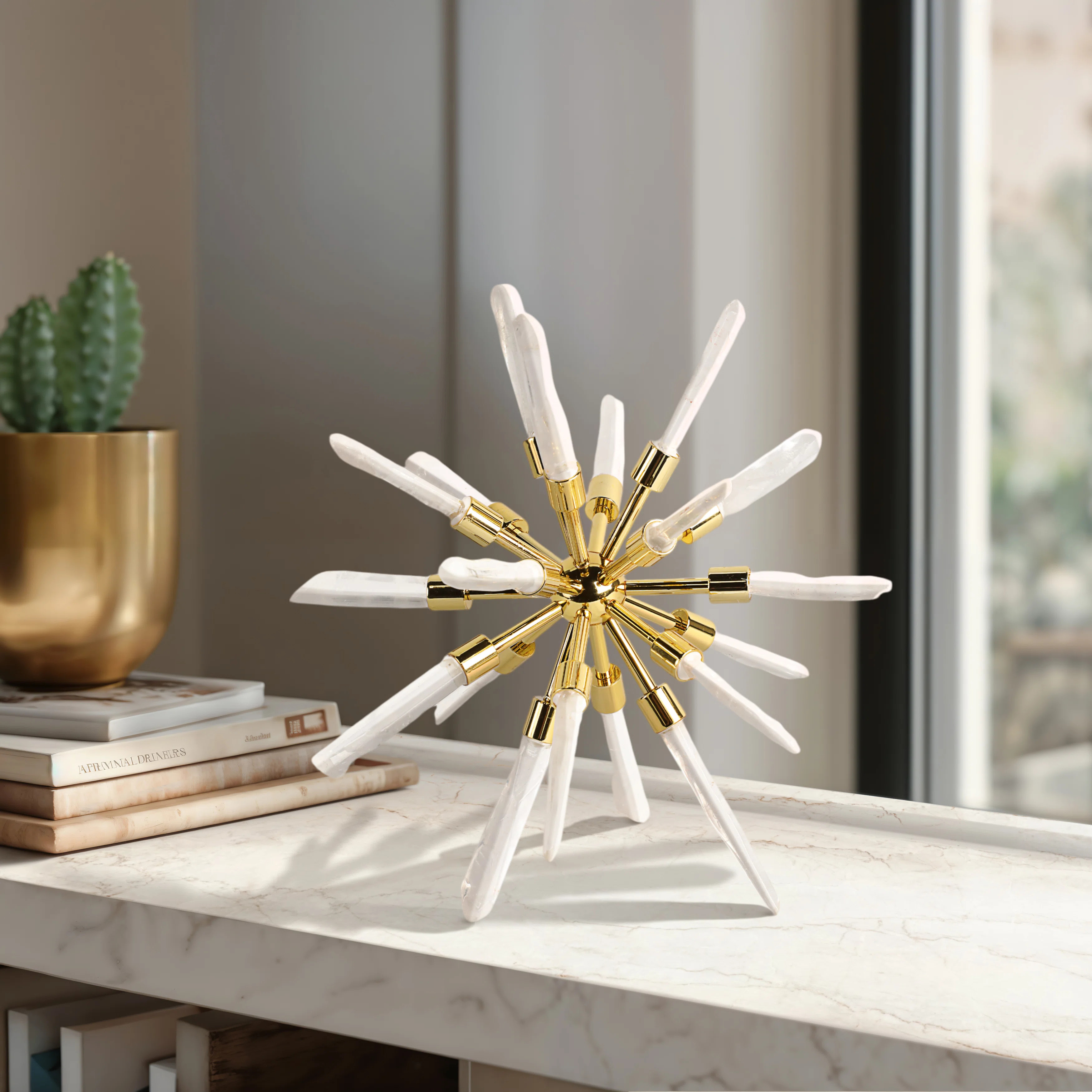 Spiked Orb Sculpture for Shelf Styling and Kitchen Decor - Decorative Objects for Home Decor - Mo... | Wayfair North America