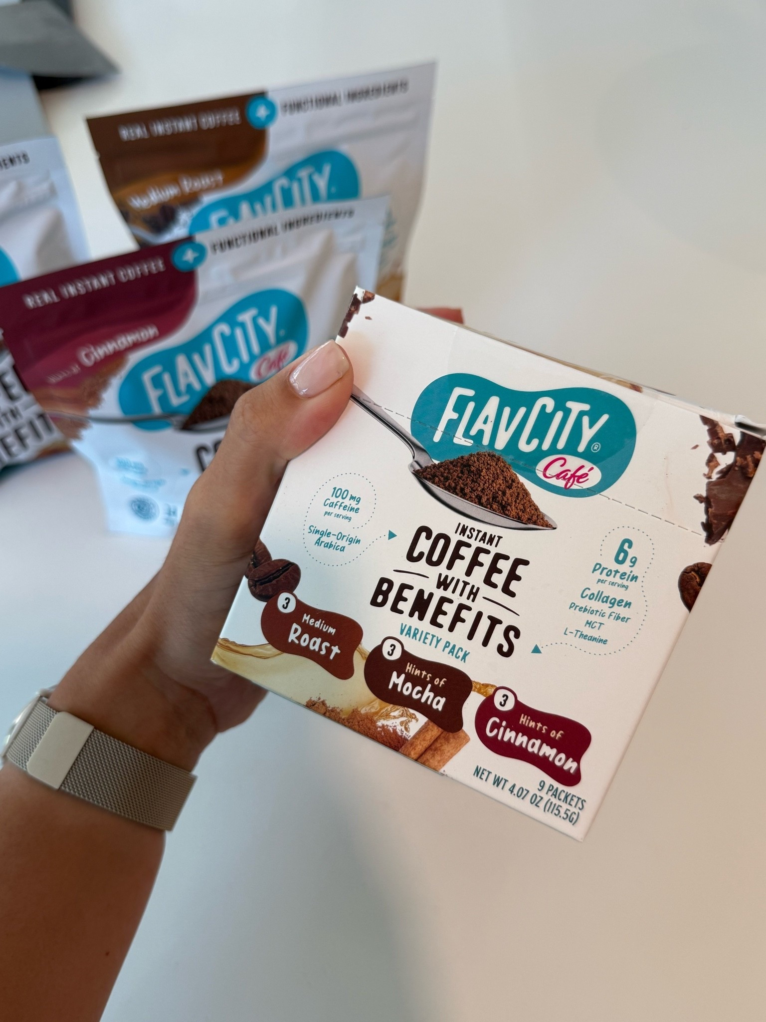 #AD One of my favorite vacation packing hacks lately ☕️✈️
I always pack a few of these @flavcity Coffee with Benefits single-serve packets so I don't have to rely on whatever coffee the hotel has (or wait in a long coffee line first thing in the morning 😅).
They actually taste like real coffee because they're made with 100% premium Arabica coffee, but each cup also has 6g of protein from collagen, prebiotic fiber, plus MCT oil powder and L-Theanine. I grabbed the variety pack so I could try all three flavors, and the individual packets make them so easy to toss in my carry-on.
Find them at @target (or on Target.com) if you're packing for a trip soon. 🤍
#TargetPartner #flavcity #flavcitycafe #flavcitycoffeewithbenefits

#LTKdayinmylife #LTKmomlife #LTKmorningroutine
