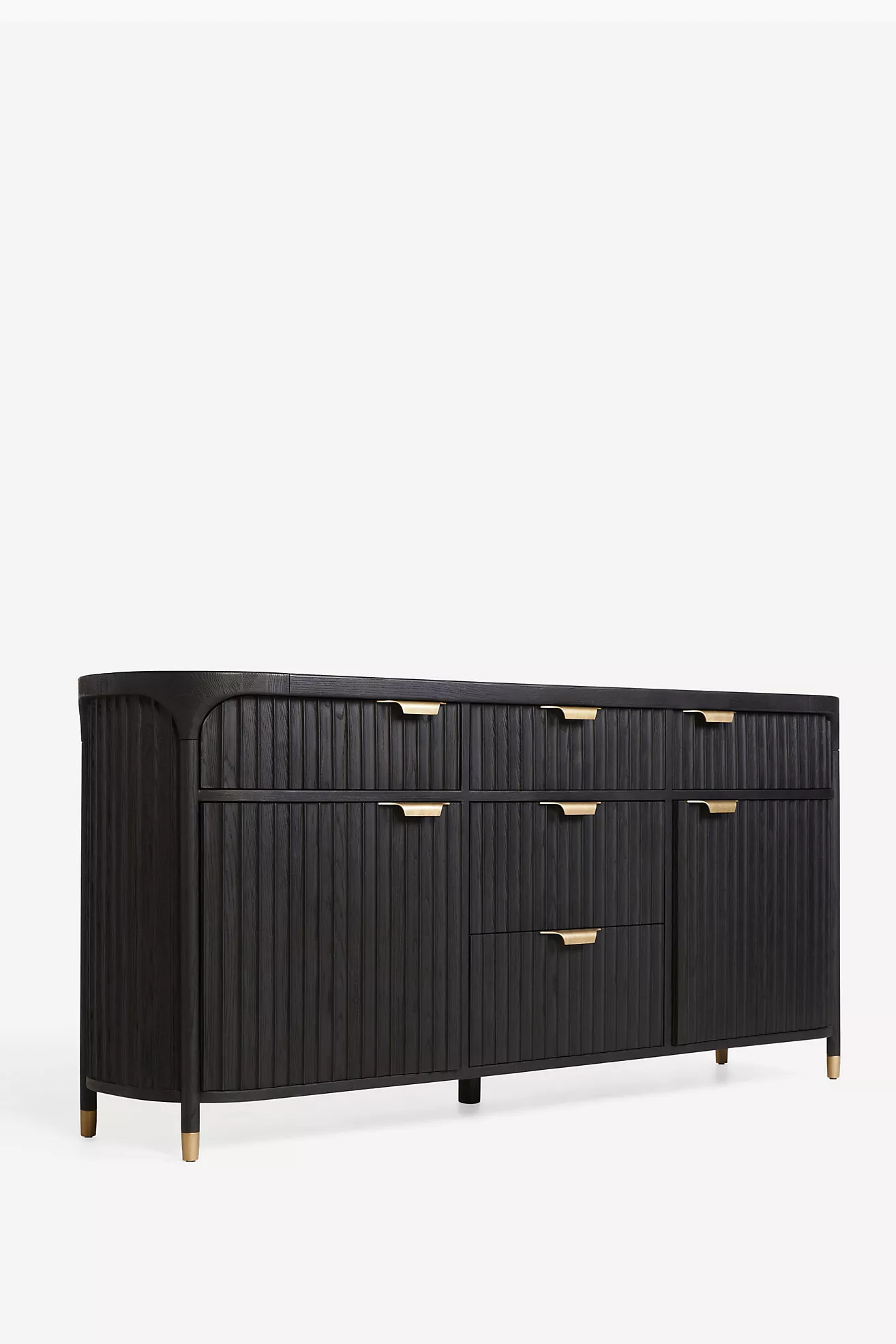 The Isla Oval 70" Fluted-Wood Sideboard | Anthropologie (US)