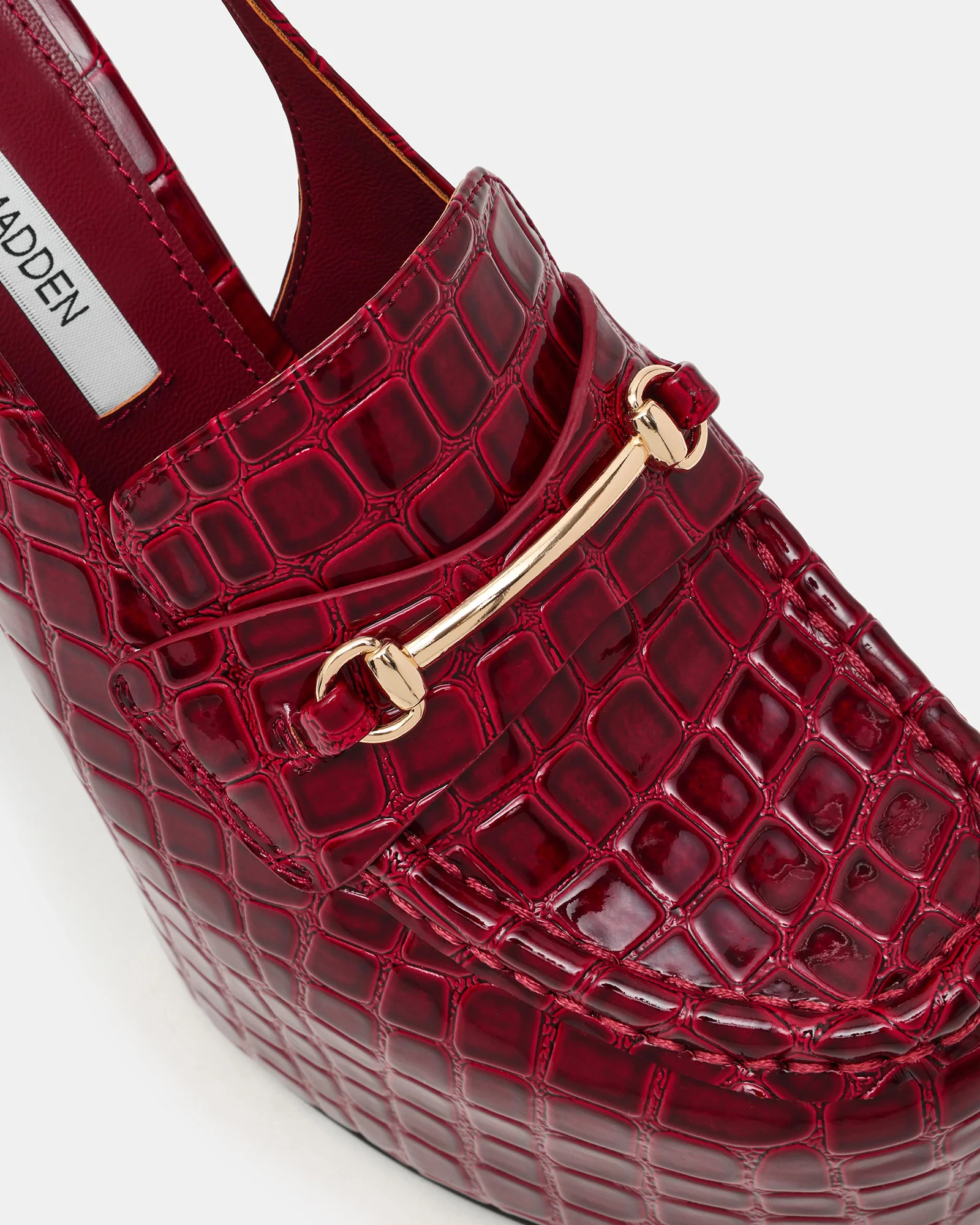 QUINN Red Crocodile Platform Slingback Women's Heel | Steve Madden (US)