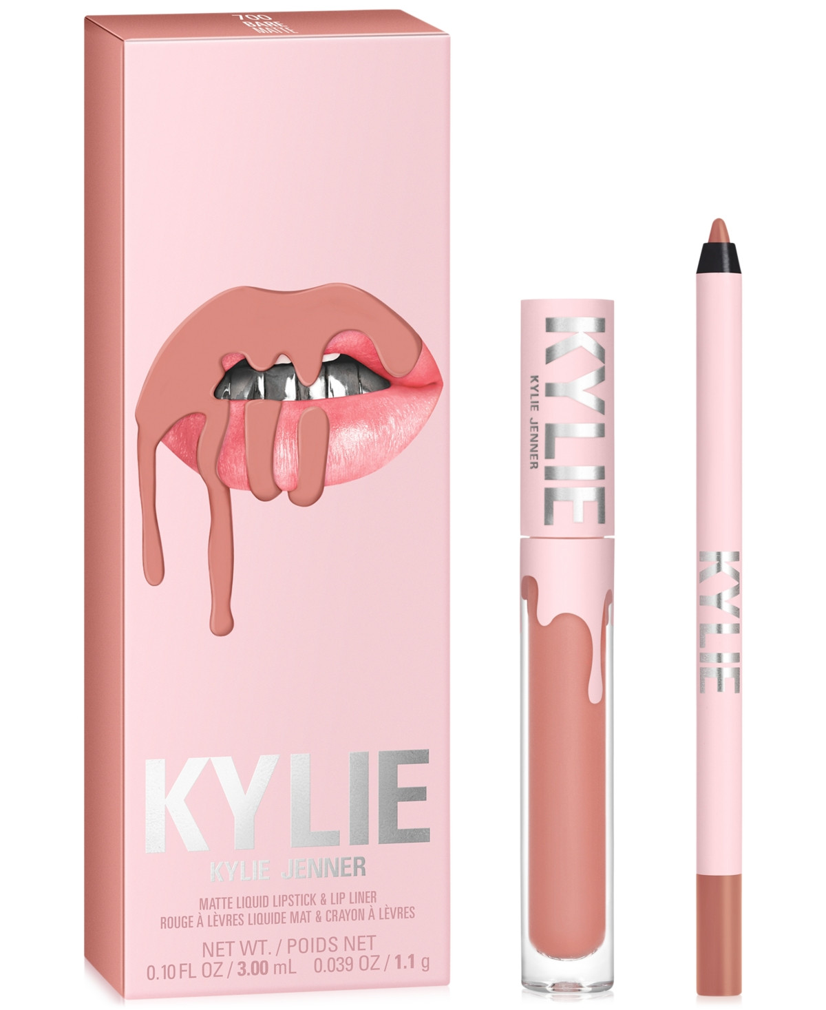 Kylie Cosmetics 2-Pc. Matte Lip Kit - 700 Bare | Macy's