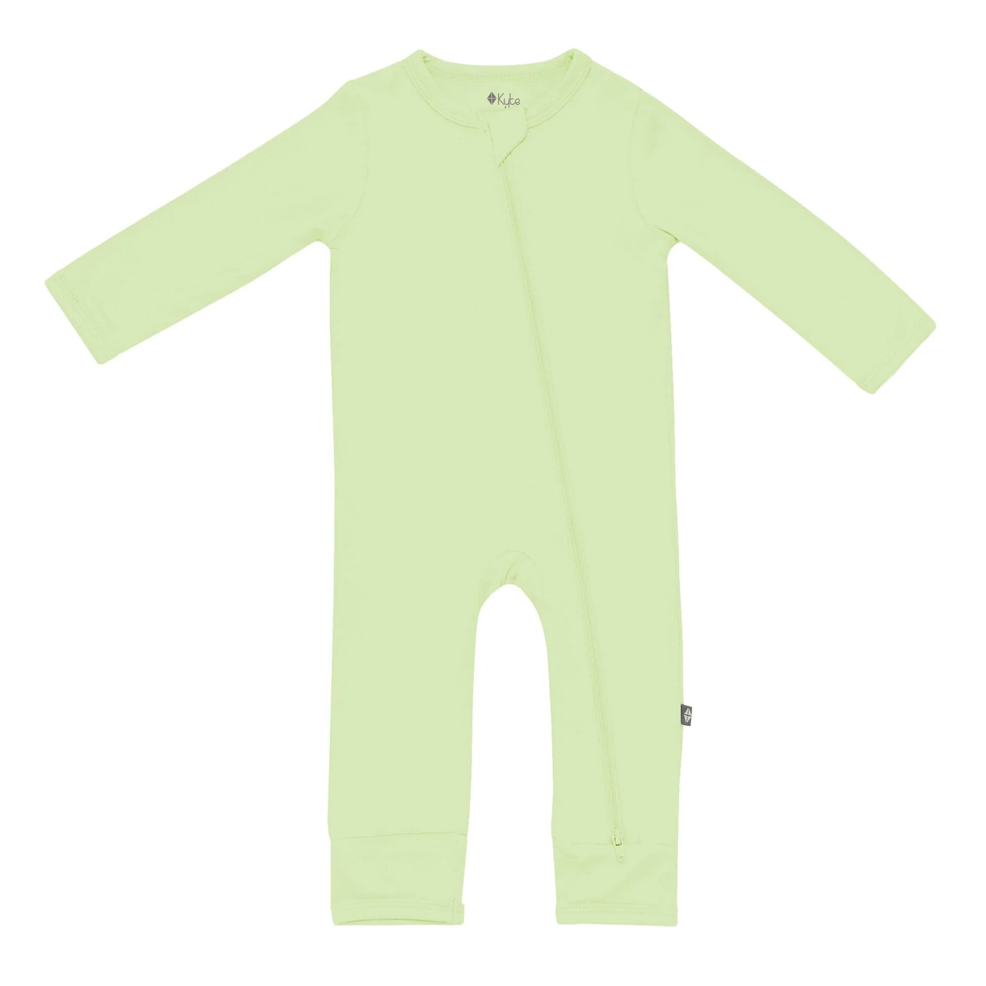 Zippered Romper in Pistachio | Kyte BABY
