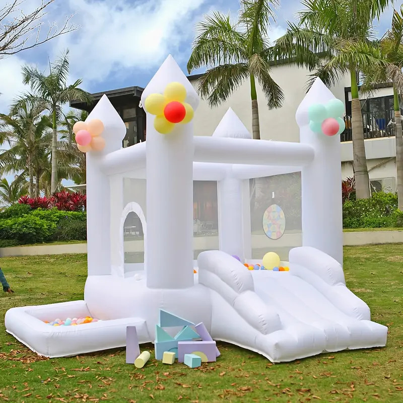 White Bouncing House Inflatable Castle Children's Bouncing - Temu | Temu Affiliate Program